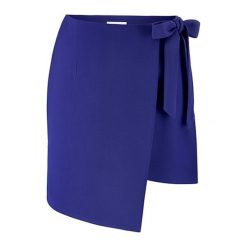 Spódnica w kolorze niebieskim. Niebieskie spódniczki damskie MARLU, mini, asymetryczne. W wyprzedaży za 229,95 zł.