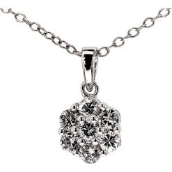 Srebrny naszyjnik z zawieszką z syntetycznego diamentu - dł. 40 cm. Szare naszyjniki damskie Just Diamonds, z diamentem, srebrne. W wyprzedaży za 1496,95 zł.