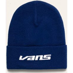Vans - Czapka. Niebieskie czapki męskie Vans, bez wzorów, z elastanu. W wyprzedaży za 79,90 zł.