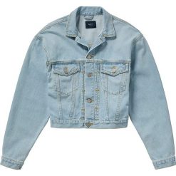 Dżinsowa kurtka "Iris" w kolorze błękitnym. Niebieskie kurtki damskie Denim Special, s, bez wzorów, krótkie, bez kaptura. W wyprzedaży za 214,95 zł.