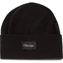 Czapka CALVIN KLEIN - Premium Wool Beanie K50K504094 001. Czarne czapki męskie marki Calvin Klein, z materiału. Za 229,00 zł.