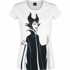 Śpiąca królewna Maleficent - Groupie Koszulka damska biały. Białe bluzki damskie Śpiąca królewna, m, z nadrukiem, z okrągłym kołnierzem. Za 79,90 zł.