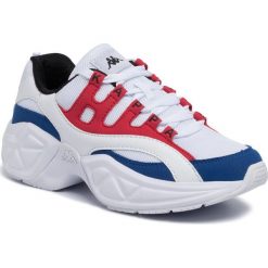 Sneakersy KAPPA - Overton 242672 White/Red 1020. Białe półbuty damskie Kappa, ze skóry ekologicznej. W wyprzedaży za 129,00 zł.