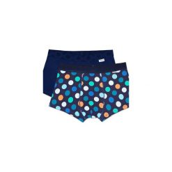 Bielizna męska Happy Socks - 2Pack Big Dot Trunk (BDO96-6000). Niebieskia bokserki męskie marki Happy Socks, z materiału. Za 119,90 zł.
