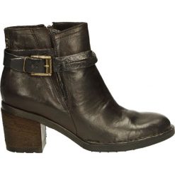 Botki - 162K7808 TD-F. Czarne botki damskie skórzane marki Venezia, na obcasie. Za 269,00 zł.