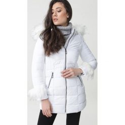 Biała Kurtka Mcpherson. Białe kurtki damskie Born2be, na zimę, s, bez wzorów, eleganckie, długie. Za 229,99 zł.
