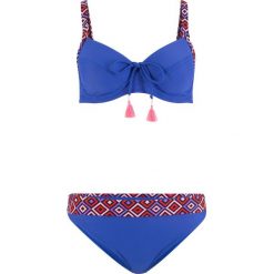 Bikini na fiszbinach "minimizer" (2 części) bonprix niebieski. Stroje kąpielowe damskie bonprix. Za 89,99 zł.