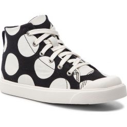 Trampki CLARKS - City FlareHi K 261404666 Blk/White. Czarne trampki dziewczęce Clarks, bez wzorów, z gumy, bez zapięcia. W wyprzedaży za 149,00 zł.