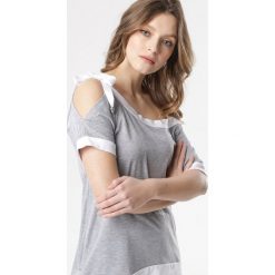 Szara Bluzka Zhaviane. Szare bluzki damskie Born2be, xl, bez wzorów, bez kołnierzyka, bez rękawów. W wyprzedaży za 54,99 zł.