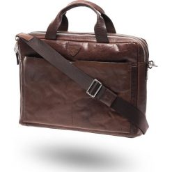 Brązowa skórzana torba biznesowa Joop Brenta Pandion. Pomarańczowe torby męskie skórzane JOOP!, w paski, vintage. Za 1029,00 zł.