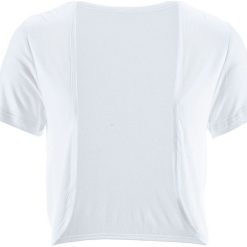 Bolerko shirtowe bonprix biały. Białe bolerka i narzutki damskie bonprix, bez wzorów, bez rękawów. Za 37,99 zł.