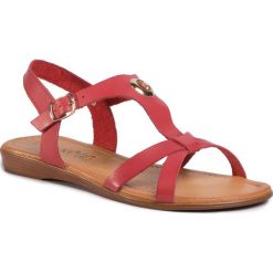 Sandały LASOCKI - OCE-1808-07 Red. Czerwone klapki damskie Lasocki, bez wzorów, ze skóry, bez obcasa. Za 99,99 zł.