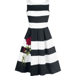 Dolly and Dotty Aurora Striped Two Tone Dress Embroidery Rose Sukienka czarny/biały. Białe sukienki na komunię Dolly and Dotty, s, z aplikacjami, z dekoltem w łódkę. Za 264,90 zł.
