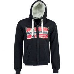 Bluza "Gayto" w kolorze granatowym. Niebieskie bluzy męskie rozpinane marki Geographical Norway Men, m, z haftami. W wyprzedaży za 136,95 zł.