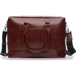 Skórzana torba męska na laptopa Solier burgundowa - Burgundowy. Czerwone torby męskie skórzane Solier, w paski, ze skóry, eleganckie. Za 499,99 zł.