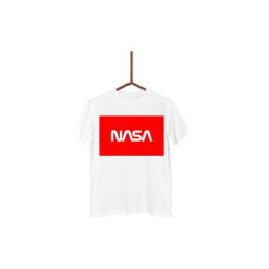 Koszulka Nasa Czerwone Męska. Białe koszulki męskie marki Failfake, s, bez wzorów, bez kołnierzyka. Za 130,00 zł.