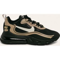 Nike - Buty Air Max 270 React. Czarne sneakersy męskie Nike, z okrągłym noskiem, na sznurówki. Za 679,90 zł.