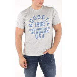 Russell Athletic Koszulka Szary. Szare podkoszulki męskie xl, z haftami, z bawełny, krótkie. Za 119,95 zł.
