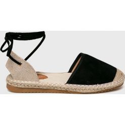 Answear - Espadryle Dunlui. Czarne espadryle damskie ANSWEAR, bez wzorów, z gumy, bez obcasa. Za 99,90 zł.