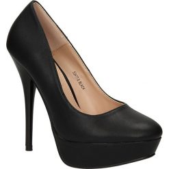 CZÓŁENKA CASU S3477-5. Czarne buty ślubne damskie Casu, na koturnie. Za 64,99 zł.