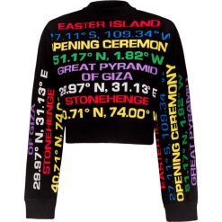 Bluza OPENING CEREMONY Print|Czarny. Czarne bluzy damskie z nadrukiem marki Opening Ceremony, z dzianiny, z krótkim rękawem, krótkie. Za 1950,00 zł.