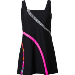 Sukienka kąpielowa shape Level 1 bonprix czarny w paski. Czarne sukienki damskie bonprix, w paski, bez kołnierzyka, bez rękawów. Za 129,99 zł.