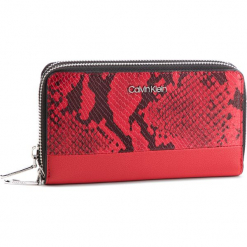Duży Portfel Damski CALVIN KLEIN - Stitch Double Ziparound Cb K60K604958 908. Czerwone portfele damskie Calvin Klein, ze skóry ekologicznej. Za 299,00 zł.