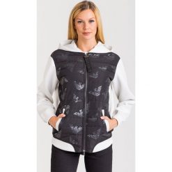 KURTKA Emporio Armani. Brązowe kurtki damskie z nadrukiem, z materiału. Za 1055,40 zł.
