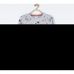 Koszulka. Szare t-shirty chłopięce z nadrukiem marki FUTURE, z bawełny, z długim rękawem. Za 29,90 zł.