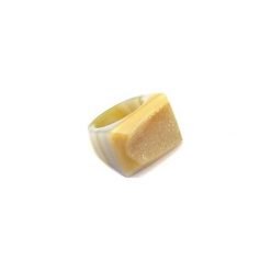 InspiRING Druza Agatu Szafran rozmiar 19. Brązowe pierścionki damskie marki Brazi druse jewelry, z agatem. Za 270,00 zł.