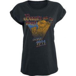 Piękna i Bestia Tour Triangle Koszulka damska czarny. Czarne koszulki damskie Piękna i Bestia, l, z nadrukiem, z okrągłym kołnierzem, bez rękawów. Za 79,90 zł.