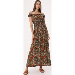 Granatowa Sukienka Indigenous. Sukienki damskie Born2be, na co dzień, s, bez wzorów, bez kołnierzyka, bez rękawów, maxi. Za 59,99 zł.