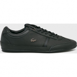Lacoste - Buty Misano. Czarne buty sportowe męskie marki Lacoste, ze skóry, na sznurówki. W wyprzedaży za 399,90 zł.