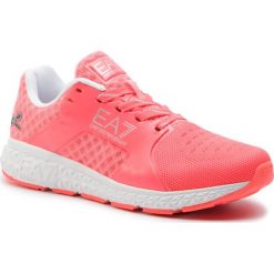 Sneakersy EA7 EMPORIO ARMANI - X8X011 XK044 00155 Fluo Coral. Różowe półbuty damskie EA7 Emporio Armani, ze skóry ekologicznej. Za 719,00 zł.