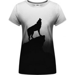 T-shirty damskie: T-shirt w kolorze biało-czarnym ze wzorem