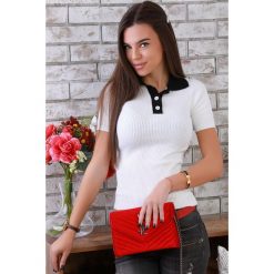 Bluzka damska MARGARITA WHITE. Białe koszulki damskie polo uniwersalny, polo. W wyprzedaży za 29,00 zł.