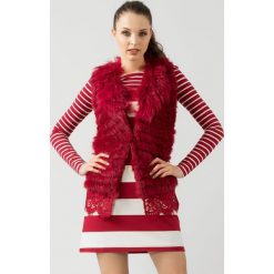 KAMIZELKA TWINSET. Czerwone kamizelki damskie Twinset, s, w koronkowe wzory, z koronki. Za 431,70 zł.
