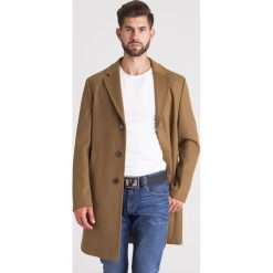 BRĄZOWY PŁASZCZ JOOP! COLLECTION. Pomarańczowe płaszcze męskie Joop! Collection, m, bez wzorów, z wełny, bez kaptura. Za 849,50 zł.