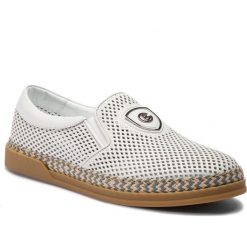 Espadryle BALDININI - 997414YGALA909090KLX Bianco. Białe espadryle męskie Baldinini, na co dzień, bez wzorów, ze skóry, eleganckie, bez zapięcia. W wyprzedaży za 849,00 zł.