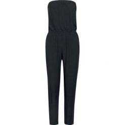 Urban Classics Ladies Viscose Bandeau Jumpsuit Kombinezon czarny. Czarne kombinezony damskie marki Urban Classics, l, bez wzorów, bez kołnierzyka, bez rękawów, długie. Za 62,90 zł.