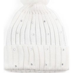 Czapka damska pompon króliczy biała. Białe czapki zimowe damskie Art of Polo. Za 36,52 zł.
