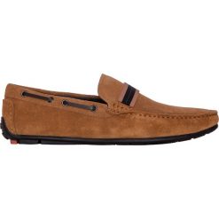 Mokasyny BUKN000115. Pomarańczowe mokasyny męskie Giacomo Conti, na lato, ze skóry. Za 399,00 zł.