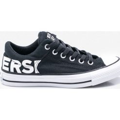 Converse - Tenisówki. Czarne tenisówki damskie marki Converse, z gumy, na sznurówki. W wyprzedaży za 219,90 zł.