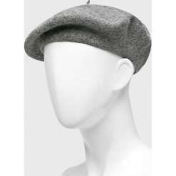 Answear - Beret. Szare czapki damskie ANSWEAR, bez wzorów, z wełny. W wyprzedaży za 39,90 zł.