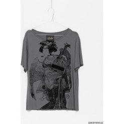 Shuncho steel no.2. Szare t-shirty damskie Pakamera, bez wzorów, z wiskozy, bez kołnierzyka. Za 149,00 zł.