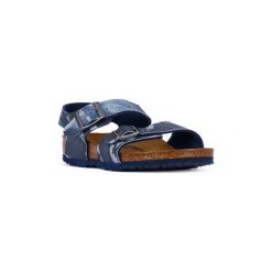 Sandały Dziecko Birkenstock RIO CAMO BLU. Niebieskie sandały chłopięce Birkenstock, bez zapięcia. Za 253,04 zł.
