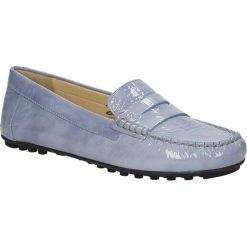 MOKASYNY GEOX D724RB 00067. Niebieskie mokasyny damskie marki Born2be, z materiału. Za 299,99 zł.