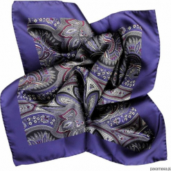 Apaszka w Kwiaty. Szare szaliki damskie marki Pakamera, w kwiaty, z jedwabiu, eleganckie. Za 349,00 zł.