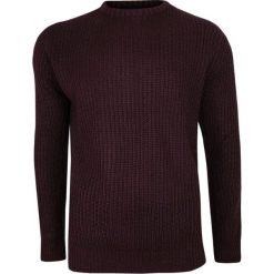 Burgundowy Sweter Męski -BRAVE SOUL- Okrągły Dekolt, Dziergany, U-neck SWBRSAW19BINARYJoxblood. Czerwone swetry męskie m, dziergany, eleganckie, z okrągłym kołnierzem. Za 79,00 zł.