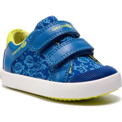 Sneakersy GEOX - B Gisli B. A B821NA 01054 CK43S M Royal/Lime Green. Niebieskie trampki chłopięce Geox, bez wzorów, ze skóry ekologicznej, na rzepy. W wyprzedaży za 149,00 zł.
